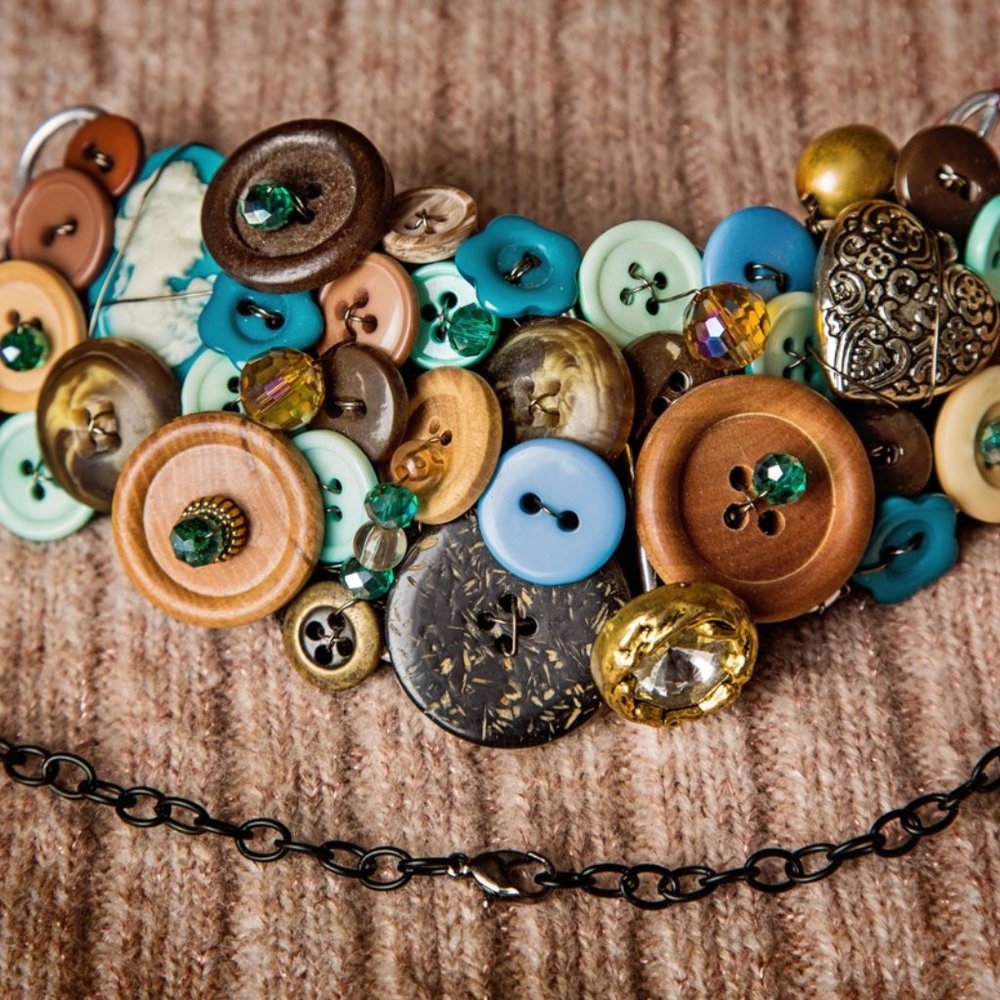Victorian Button Necklace